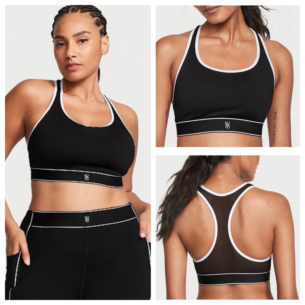 NWOT Victoria's Secret Player Sports Bra Black L DD NEW WITHOUT TAGS